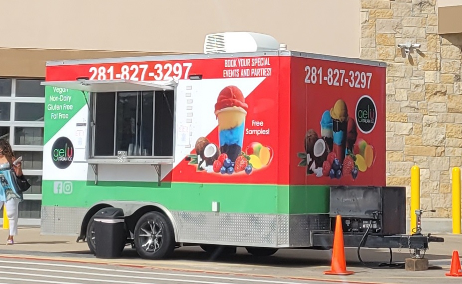 Gelu Pearland Italian ice truck parked at a Houston-area event